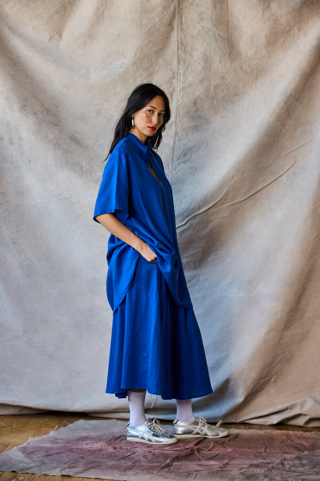 Jupe Midi Évasée - Lapis