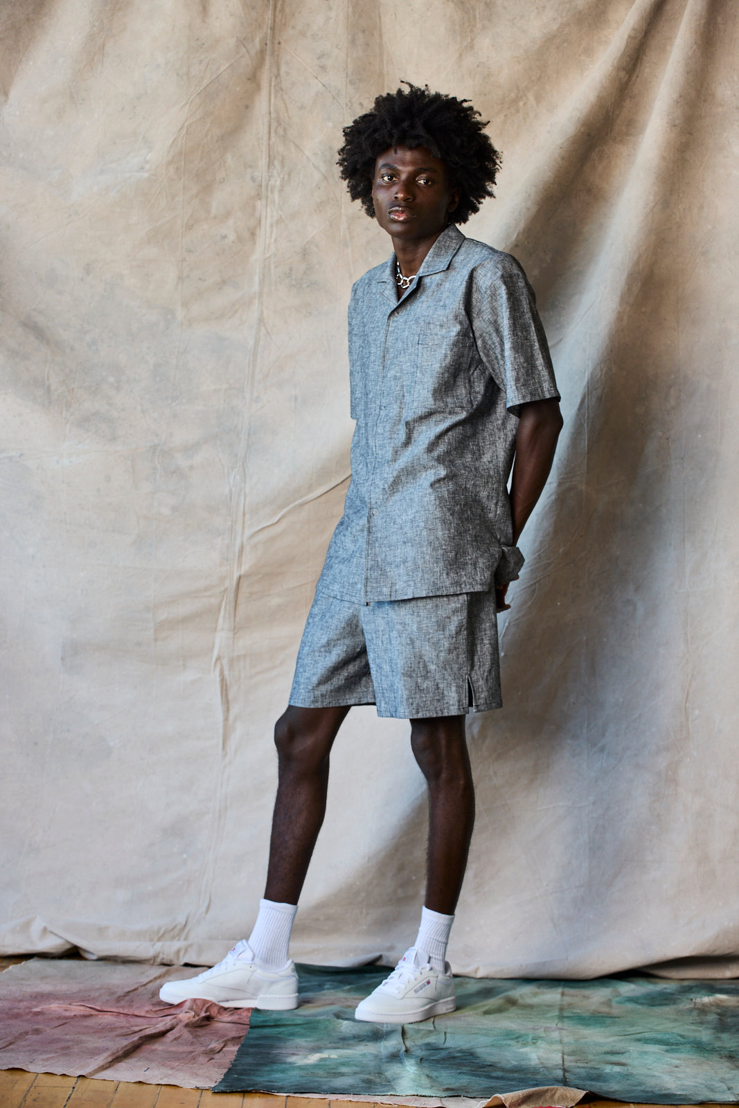 Slim Camp Collar Shirt - Static