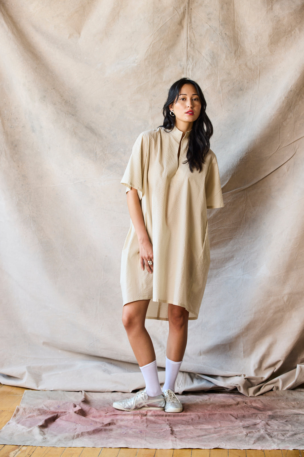 Collared Pullover Dress - Oat