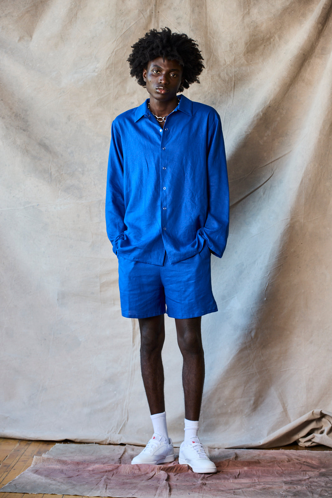 Chemise à pression unisexe - Lapis