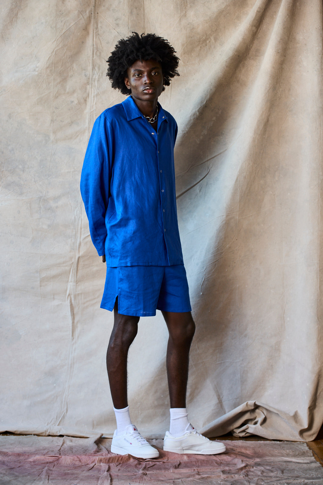 Chemise à pression unisexe - Lapis