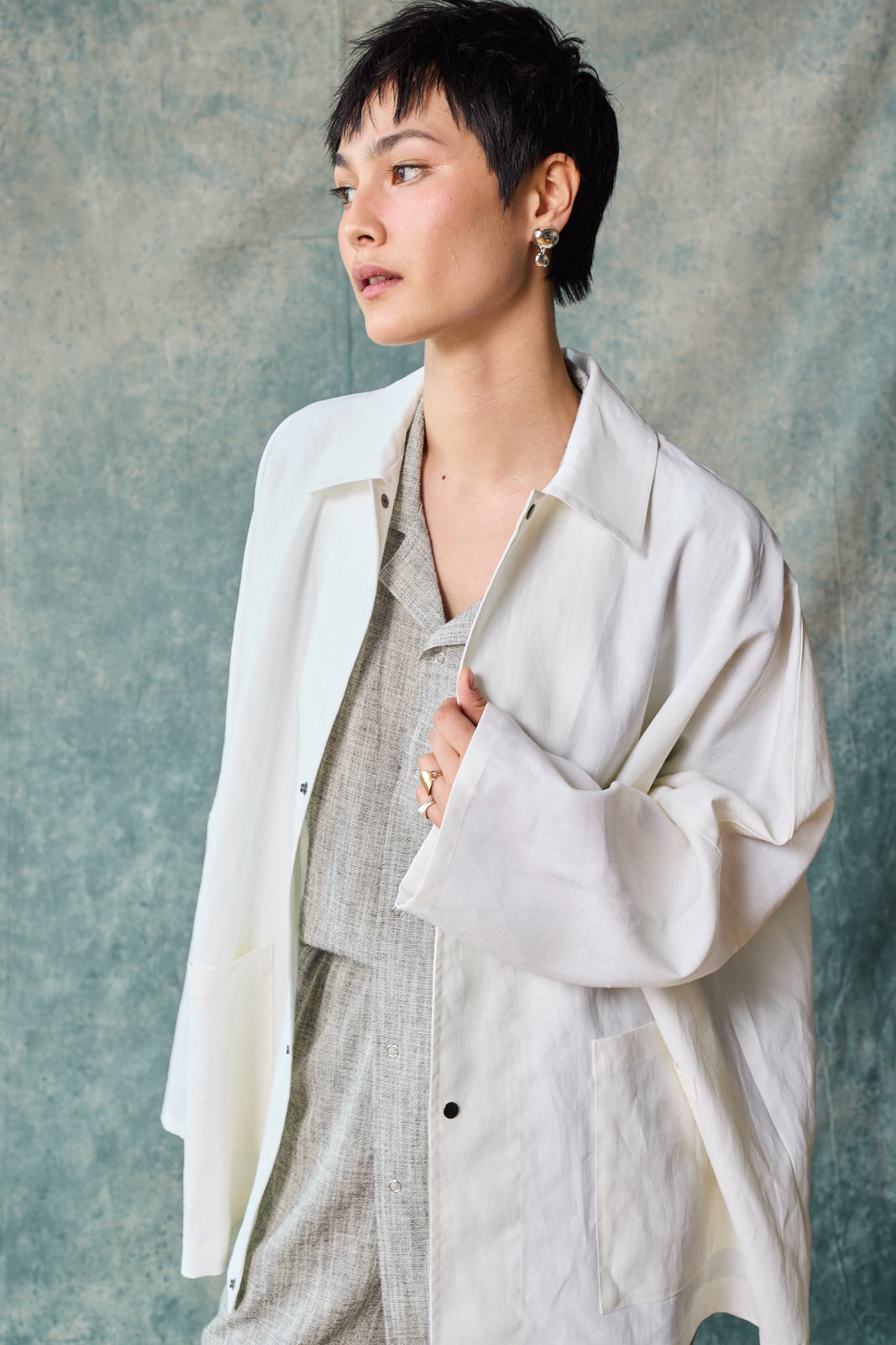 Oversized Shirt Jacket - Paper