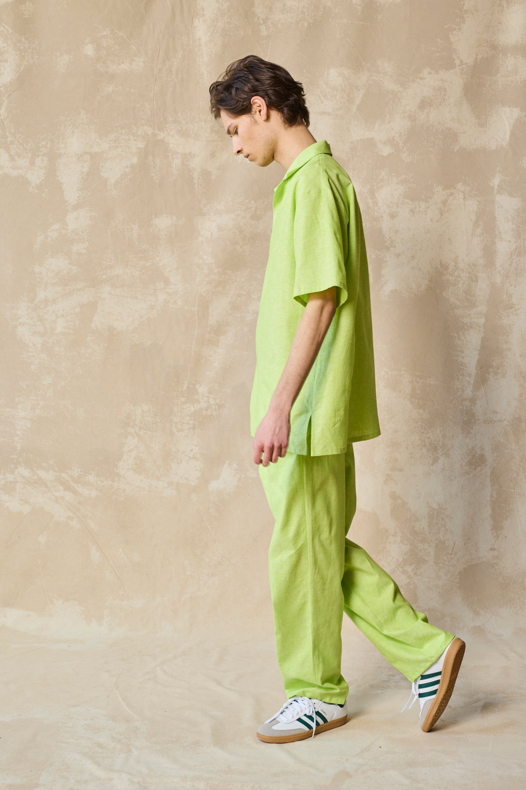 Slim Camp Collar Shirt - Lime