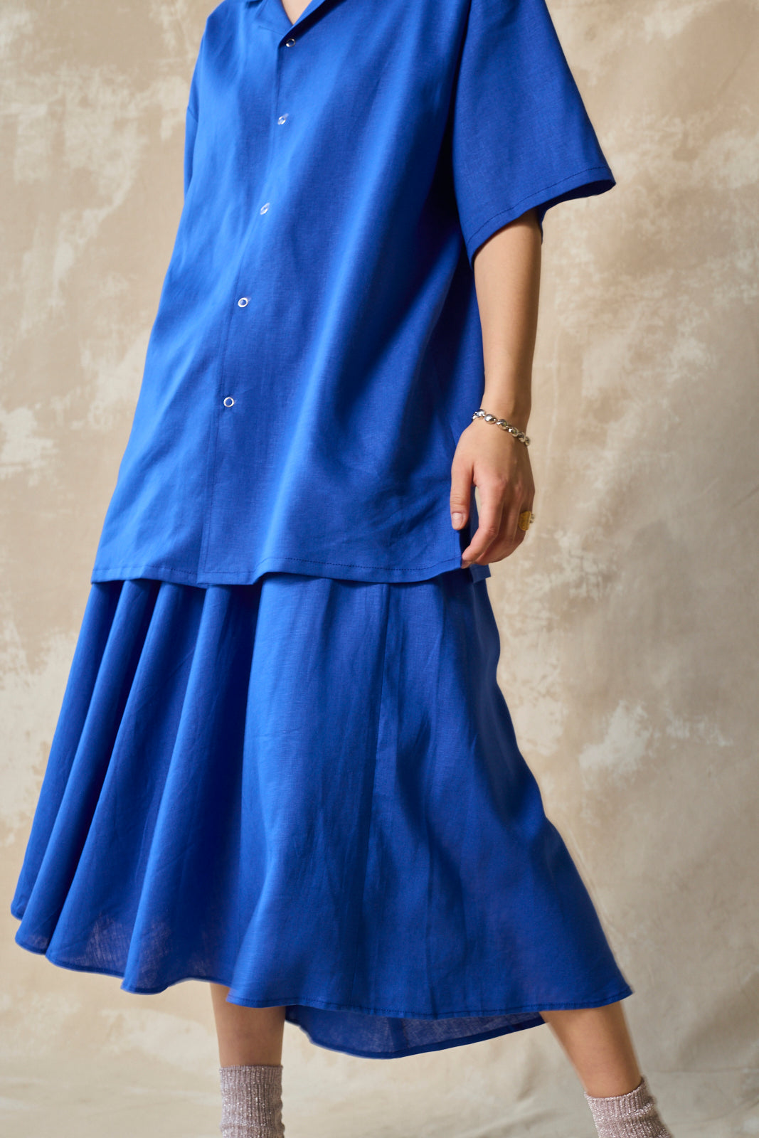 Jupe Midi Évasée - Lapis