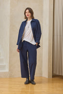 Pantalon à cordon de serrage - Bleu encre