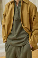 Oversized Shirt Jacket - Wheat Pre-order