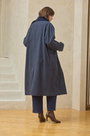 Relaxed Overcoat - Blue Mix Preorder