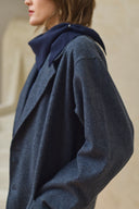 Relaxed Overcoat - Blue Mix Preorder