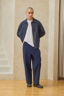 Pantalon à cordon de serrage - Bleu encre