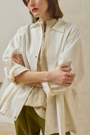 Oversized Shirt Jacket - Salt Preorder