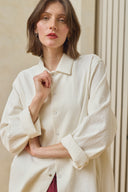 Oversized Snap Shirt - Off-White