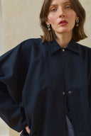 Oversized Shirt Jacket - Midnight Blue Pre-order