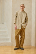 Oversized Snap Shirt - Sand