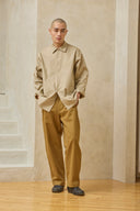 Oversized Snap Shirt - Sand