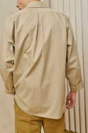 Oversized Snap Shirt - Sand