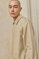Oversized Snap Shirt - Sand