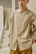 Oversized Snap Shirt - Sand