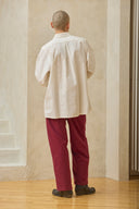 Oversized Snap Shirt - Salt Preorder