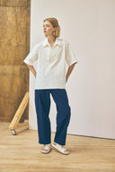 Lapped Collar Shirt - Salt