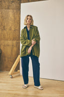 Oversized Shirt Jacket - Moss