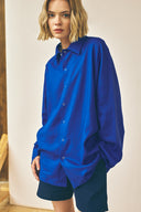 Oversized Snap Shirt - Lapis