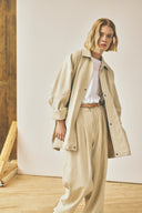 Pleated Trouser - Straw