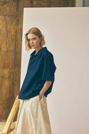 Lapped Collar Shirt - Deep Navy