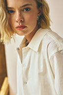 Oversized Snap Shirt - Salt