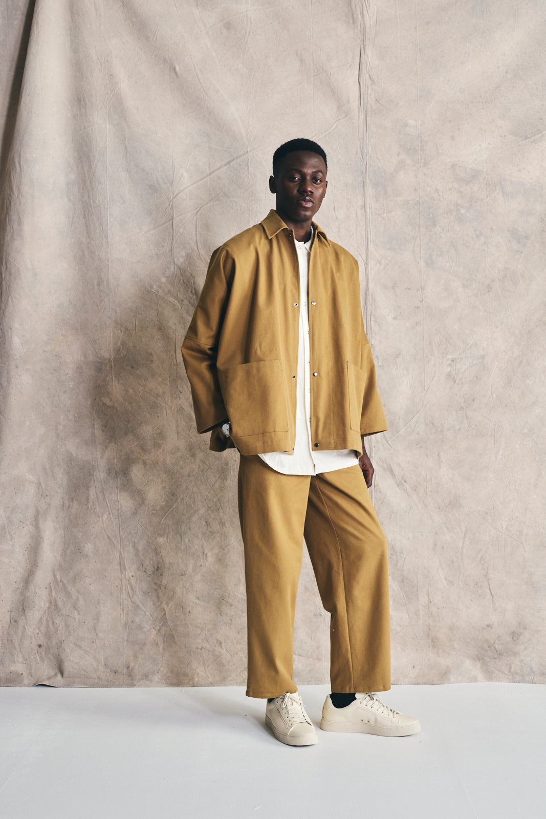 Oversized Shirt Jacket - Wheat