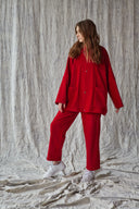 Column Pant - Red Velvet