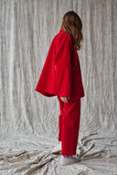 Column Pant - Red Velvet