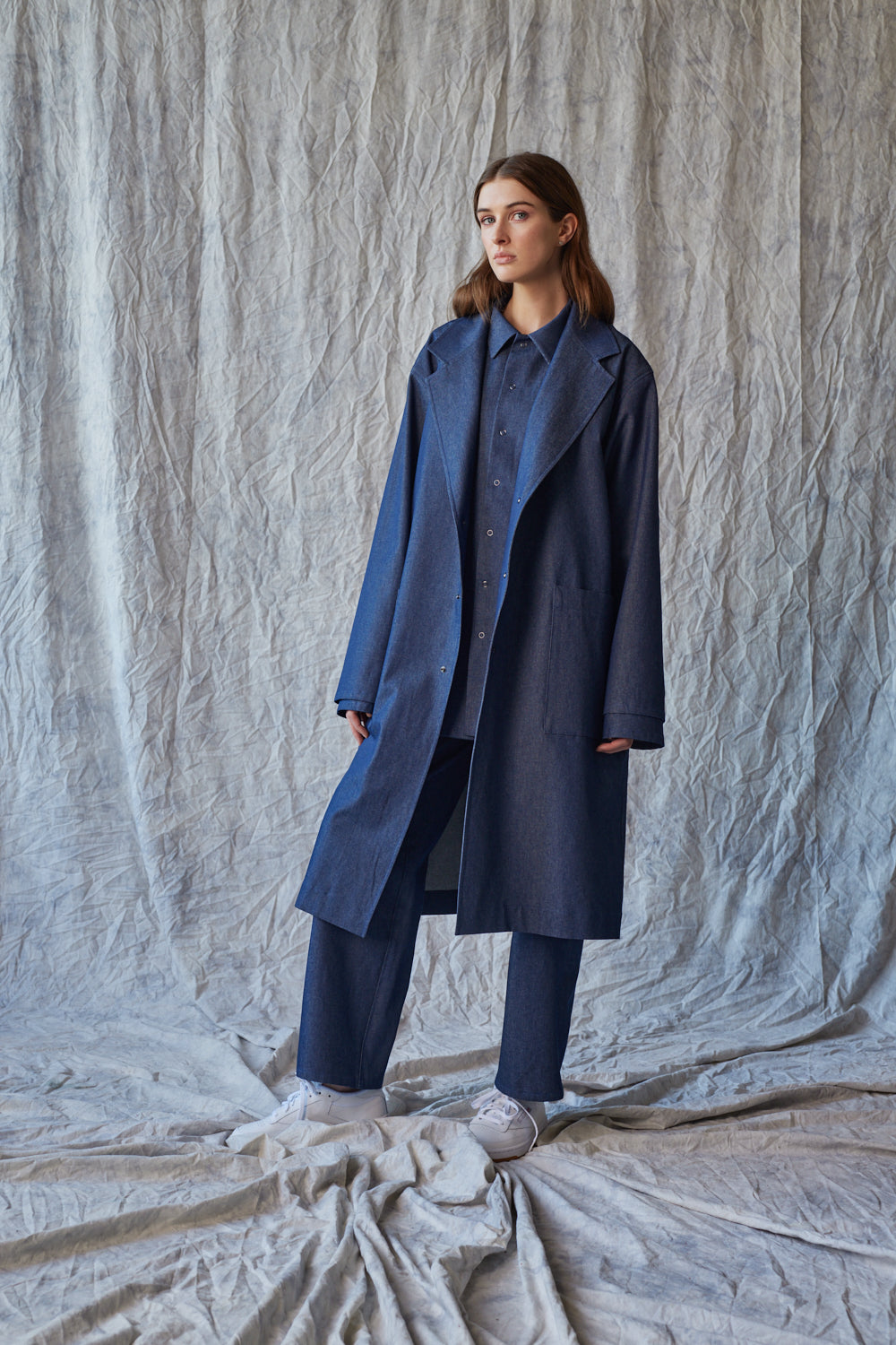 Manteau en denim bio