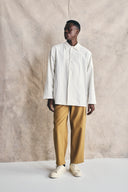 Oversized Snap Shirt - Parchment