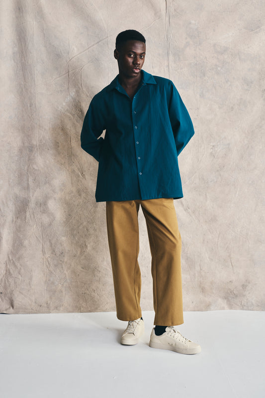 Unisex Snap Shirt - Cotton and Wool Blend Preorder