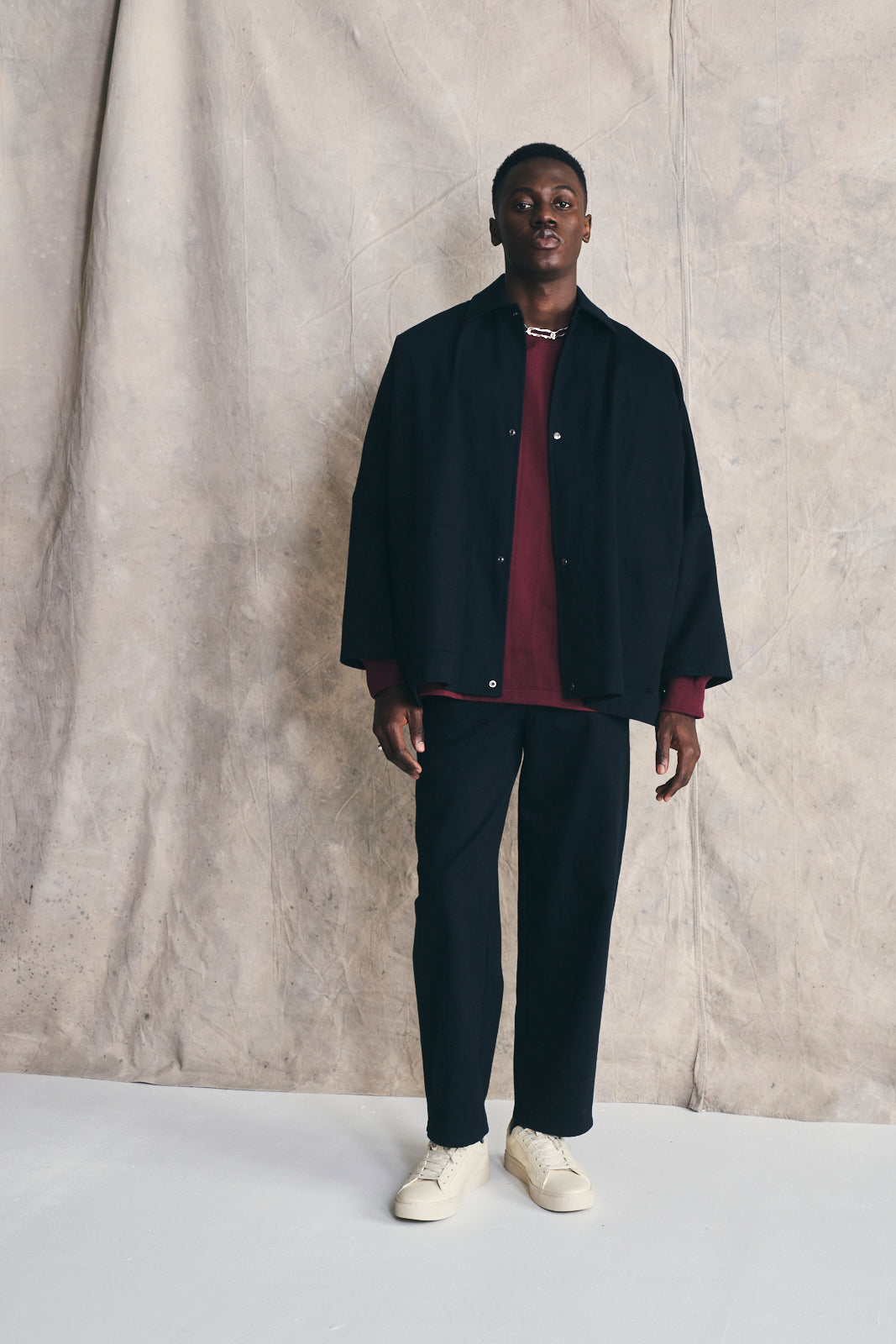 Oversized Shirt Jacket - Deep Navy