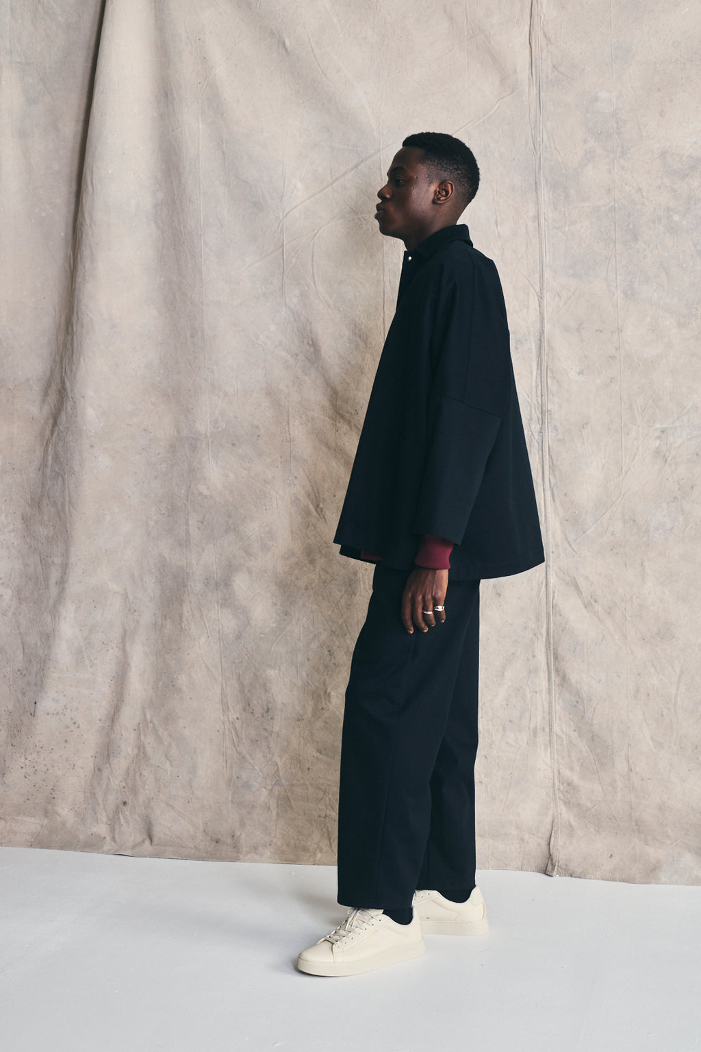 Oversized Shirt Jacket - Deep Navy