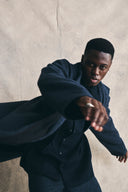 Manteau décontracté - Bleu mélangé