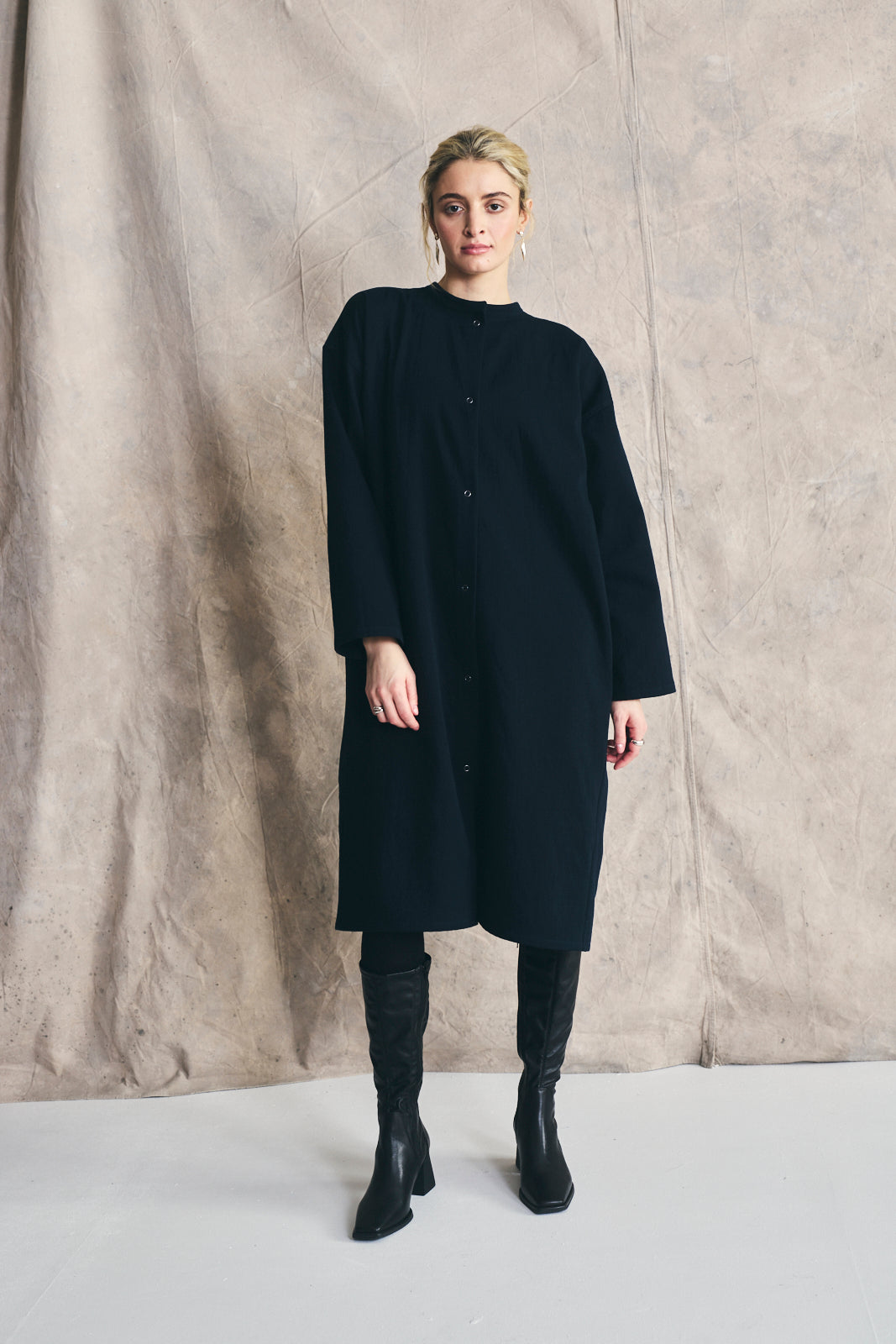 Pleated Shirtdress