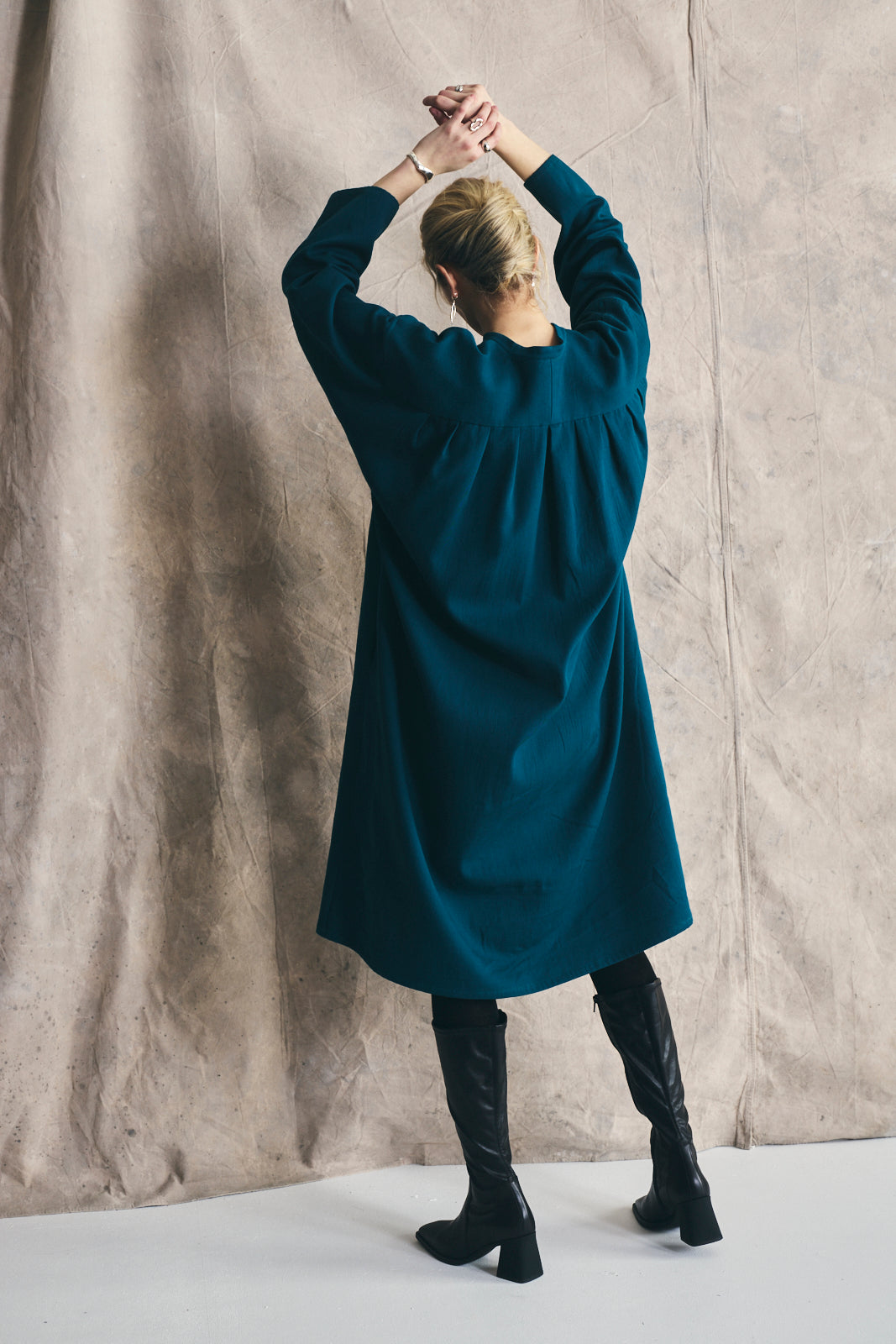 Pleated Shirtdress