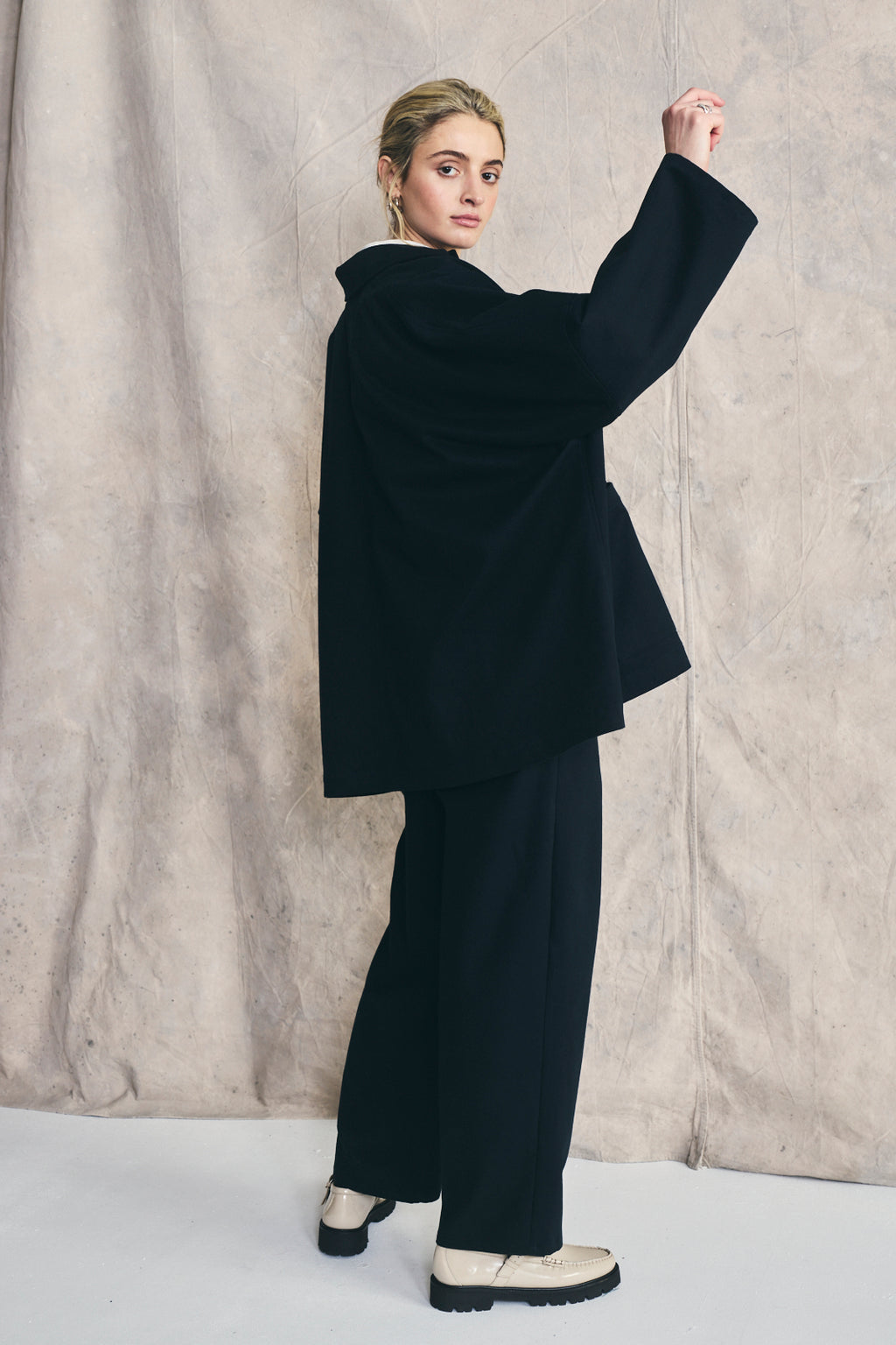 Oversized Shirt Jacket - Deep Navy