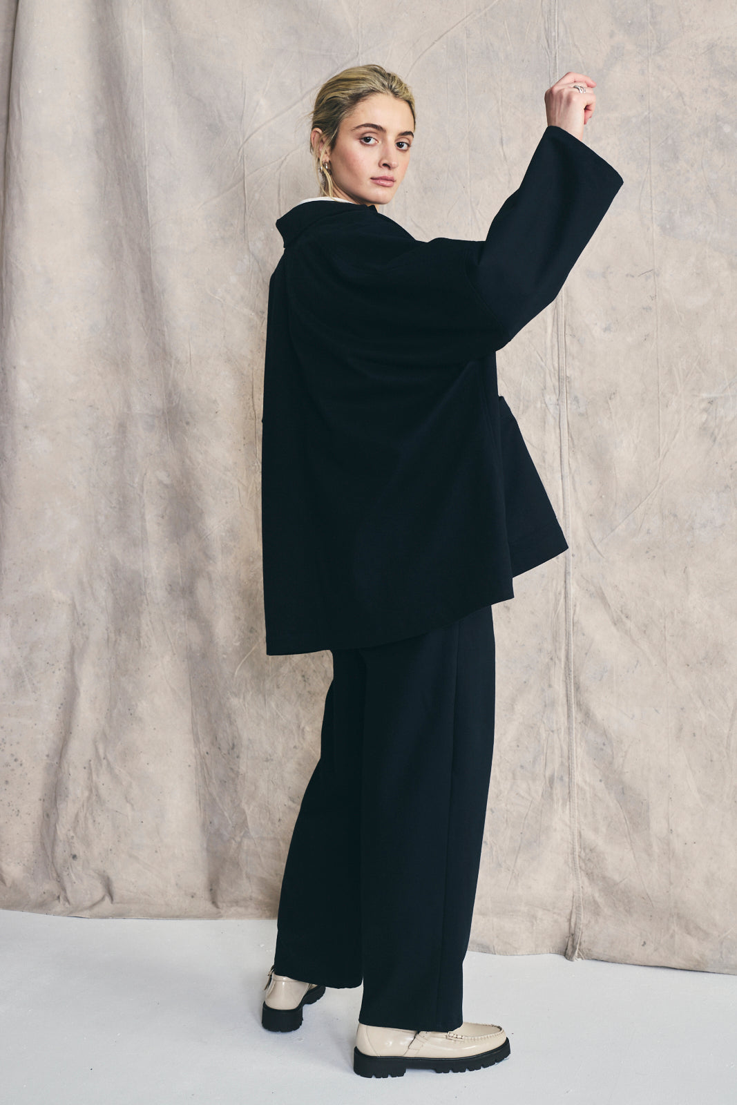 Oversized Shirt Jacket - Deep Navy