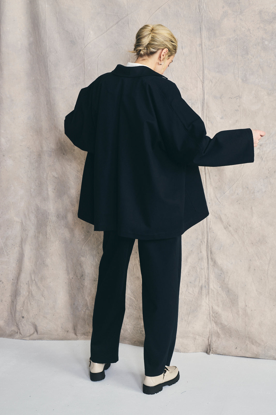 Oversized Shirt Jacket - Deep Navy