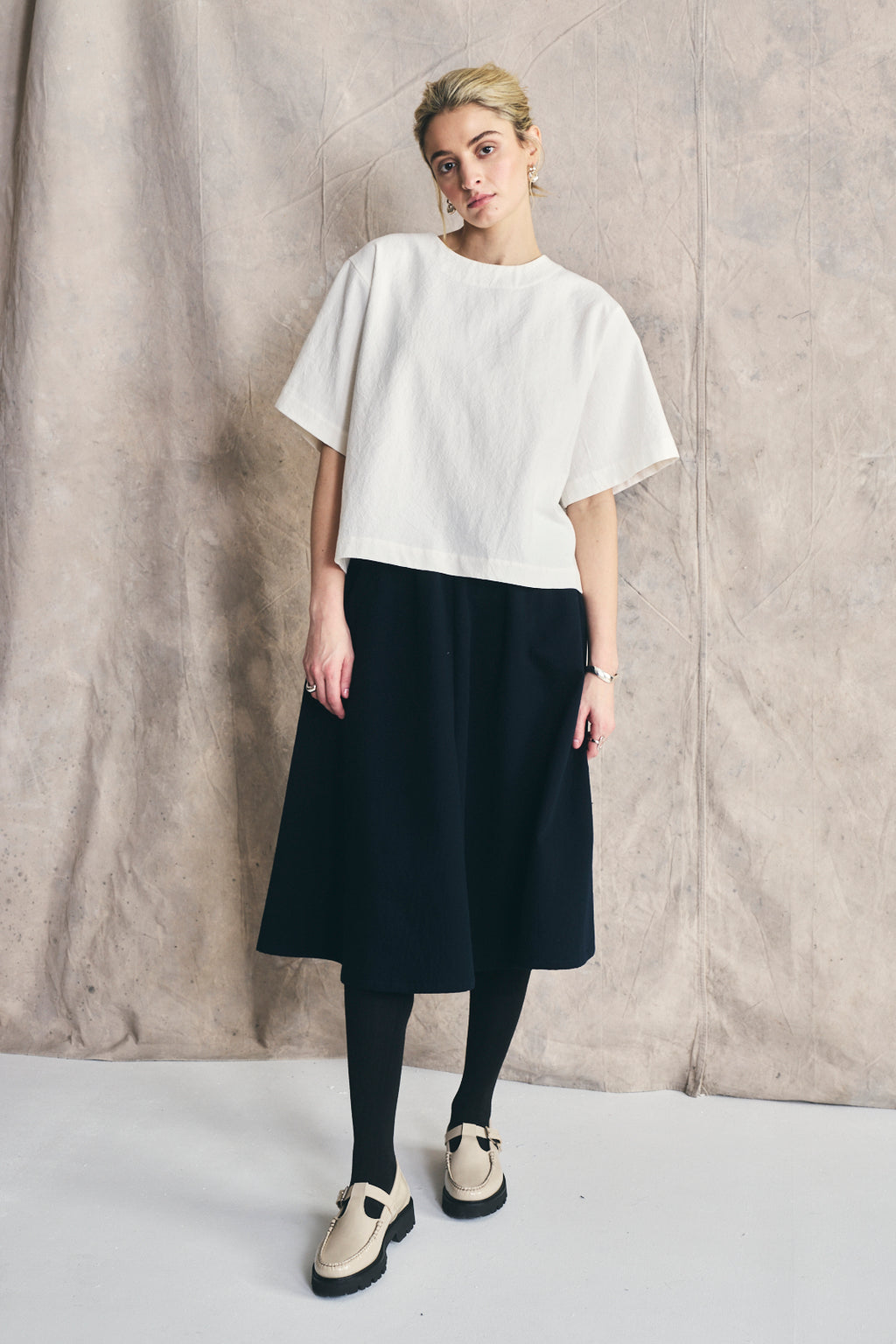 Woven T-Shirt - Parchment