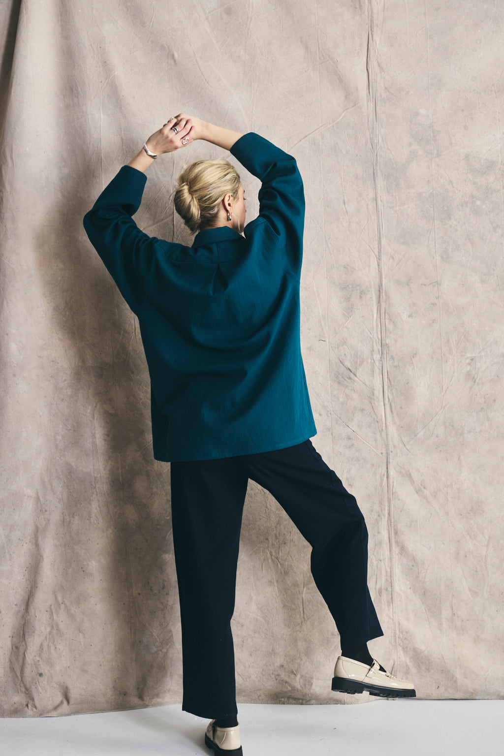 Unisex Snap Shirt - Cotton and Wool Blend