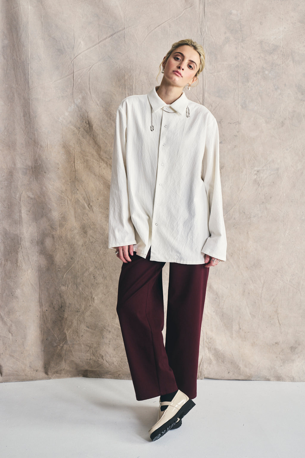 Unisex Snap Shirt - Parchment