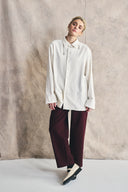 Oversized Snap Shirt - Parchment