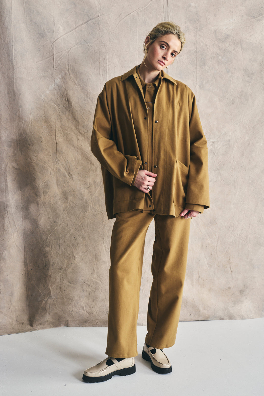 Oversized Shirt Jacket - Wheat