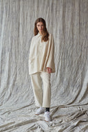 Pantalon Colonne - Velours Ivoire