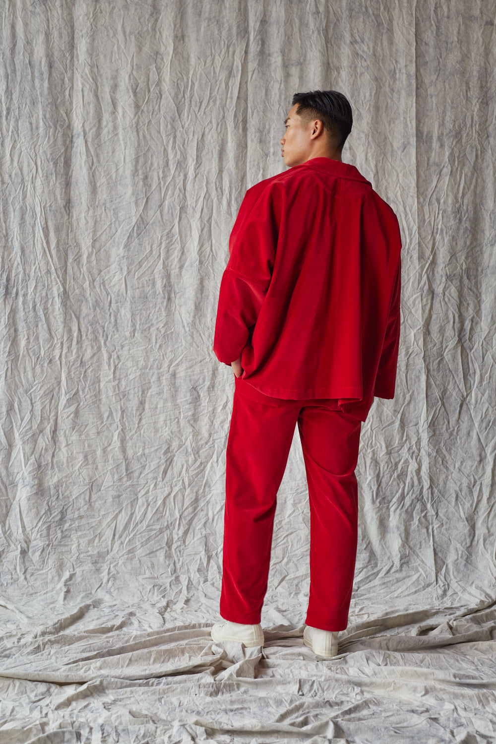 Column Pant - Red Velvet