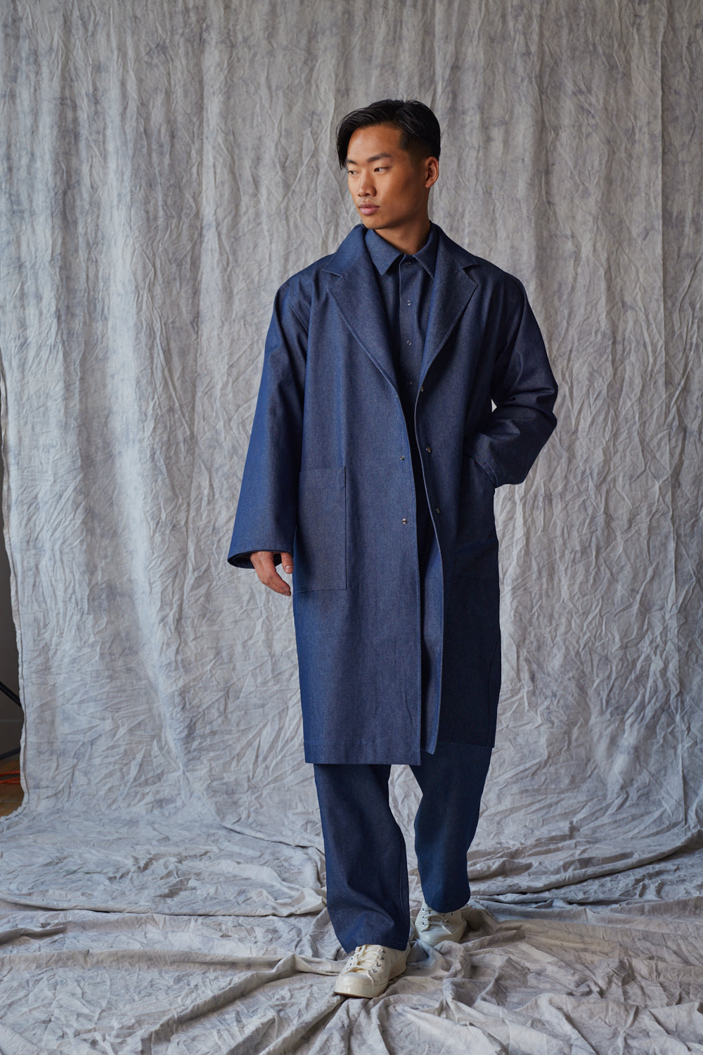 Manteau en denim bio